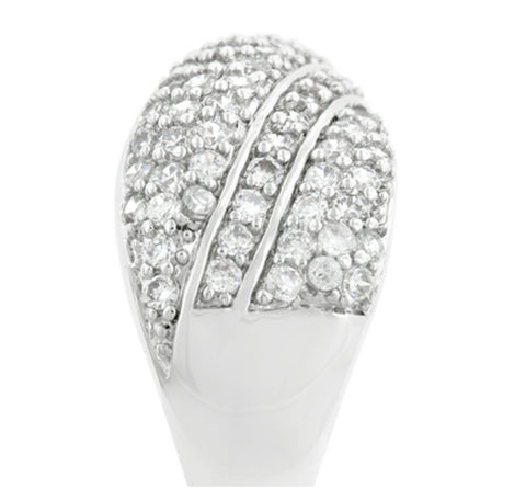 Flair Cluster Fashion Pave Wide Band Ring | 7ct | Cubic Zirconia - Beloved Sparkles
 - 4