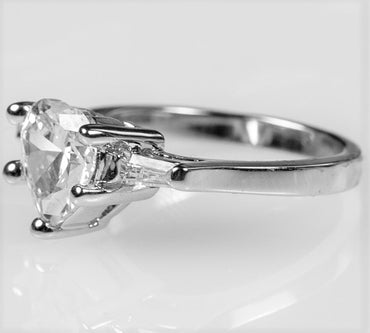Hetty Heart CZ Solitaire Engagement Ring | 2.5ct
