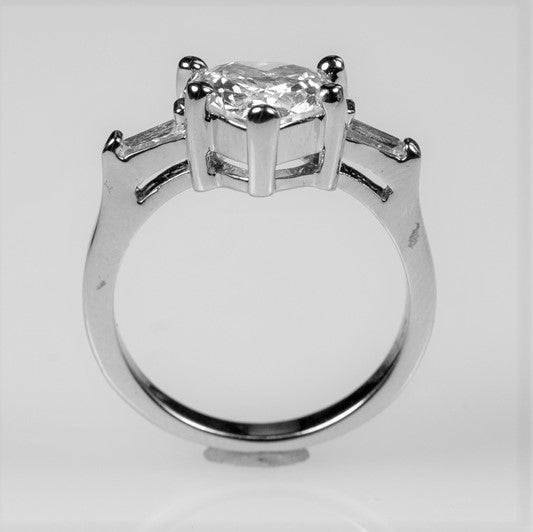 Hetty Heart CZ Solitaire Engagement Ring | 2.5ct