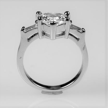 Hetty Heart CZ Solitaire Engagement Ring | 2.5ct