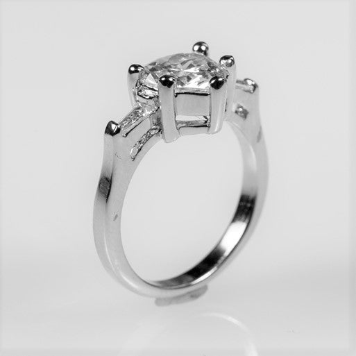 Hetty Heart CZ Solitaire Engagement Ring | 2.5ct