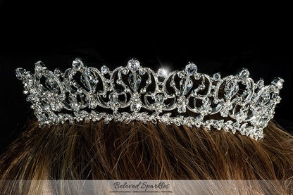 Marissa Vintage Art Deco Silver Tiara | Swarovski Crystal - Beloved Sparkles
 - 4