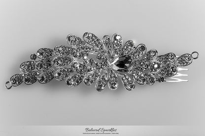 Daisey Bejeweled Floral Hair Comb | Crystal - Beloved Sparkles