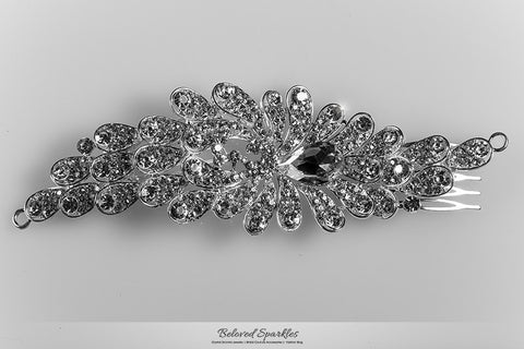 Daisey Bejeweled Floral Hair Comb | Crystal - Beloved Sparkles