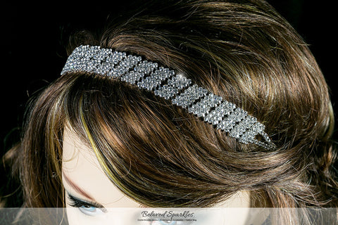 Mina Crystal Cluster Stretch Headband | Rhinestone - Beloved Sparkles