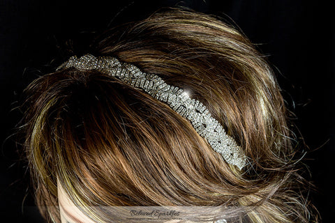 Dicey Rhinestone Twist Braid Stretchable Headband | Rhinestone - Beloved Sparkles
 - 5