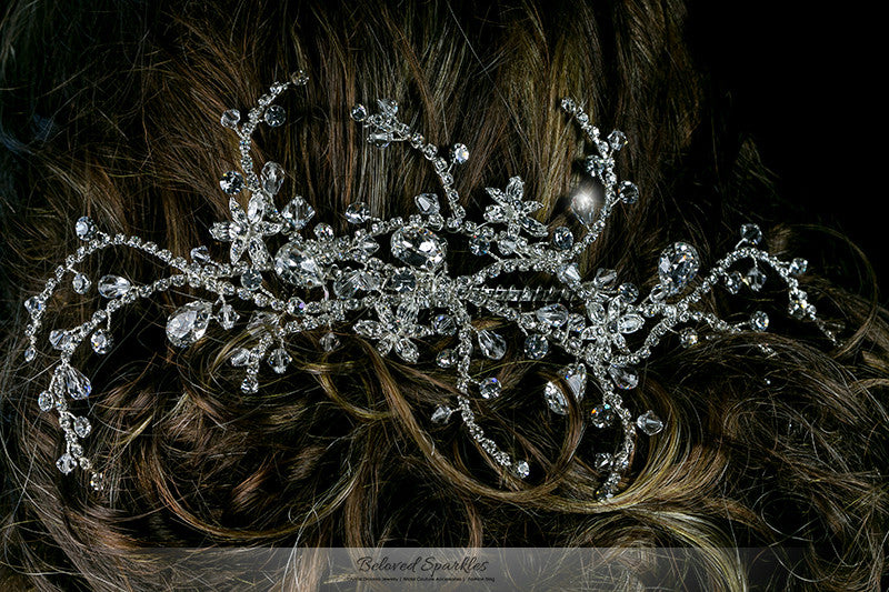 Fidelia Floral Treasures Hair Comb | Swarovski Crystal - Beloved Sparkles