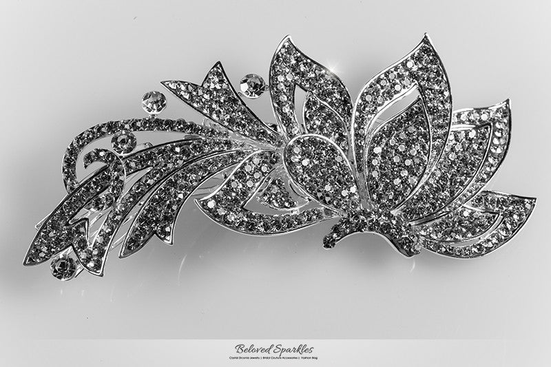 Brook Art Deco Ribbon Hair Comb | Crystal - Beloved Sparkles