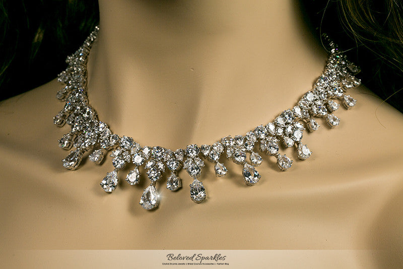 Cubic zirconia on sale necklace set