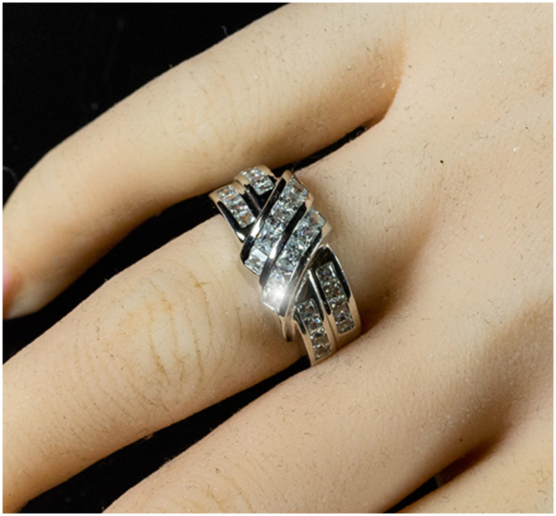 Darla Double Knot Fashion Cocktail Ring | 5 Carat | Cubic Zirconia - Beloved Sparkles
 - 5