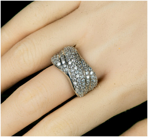 Flair Cluster Fashion Pave Wide Band Ring | 7ct | Cubic Zirconia - Beloved Sparkles
 - 5