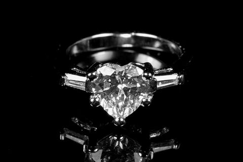 Hetty Heart CZ Solitaire Engagement Ring | 2.5ct