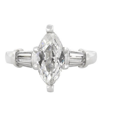 Laurain 2ct Marquise Solitaire Engagement Ring | 2.8ct