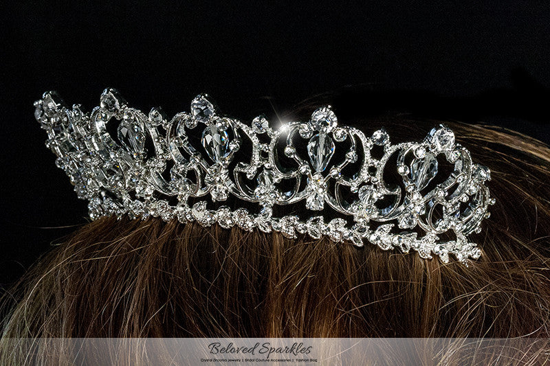 Marissa Vintage Art Deco Silver Tiara | Swarovski Crystal - Beloved Sparkles
 - 5