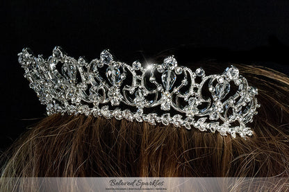 Marissa Vintage Art Deco Silver Tiara | Swarovski Crystal - Beloved Sparkles
 - 5