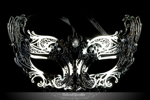 Liana Silver Metal Lace Masquerade Mask | Metal - Beloved Sparkles
 - 5