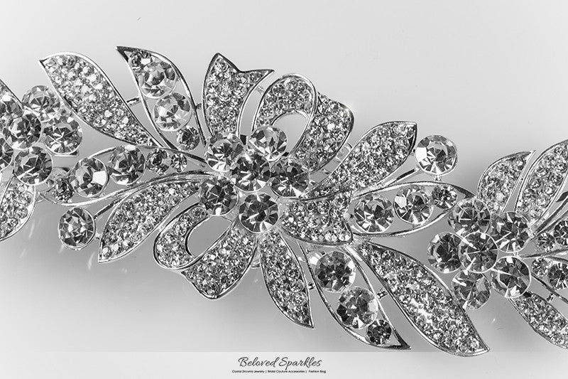 Tracey Ribbon Floral Hair Comb | Crystal - Beloved Sparkles
 - 6