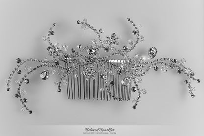 Fidelia Floral Treasures Hair Comb | Swarovski Crystal - Beloved Sparkles