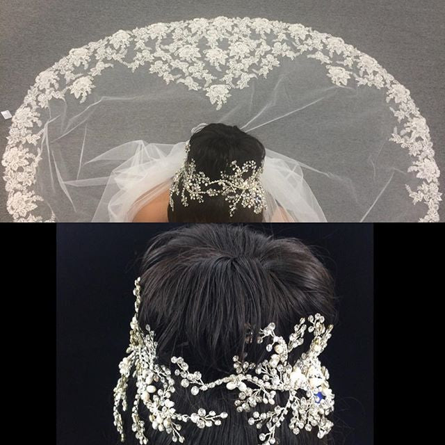 Fidelia Floral Treasures Hair Comb | Swarovski Crystal - Beloved Sparkles