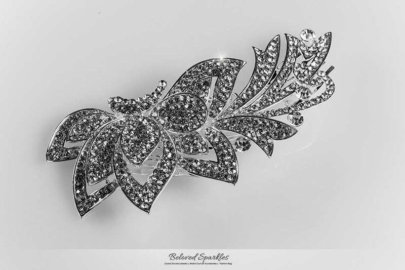 Brook Art Deco Ribbon Hair Comb | Crystal - Beloved Sparkles
