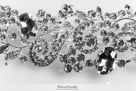 Betsy Bejeweled Floral Hair Comb | Crystal - Beloved Sparkles