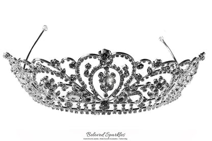 Lorelei Royal Statement Silver Tiara | Swarovski Crystal - Beloved Sparkles
 - 6