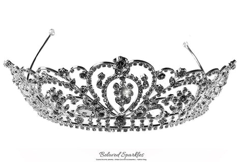 Lorelei Royal Statement Silver Tiara | Swarovski Crystal - Beloved Sparkles
 - 6