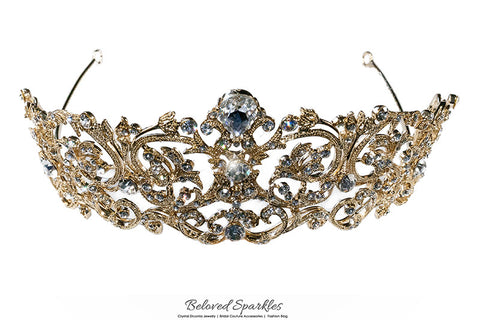 Matilda Victorian Romantic Gold Tiara | Swarovski Crystal - Beloved Sparkles
 - 7