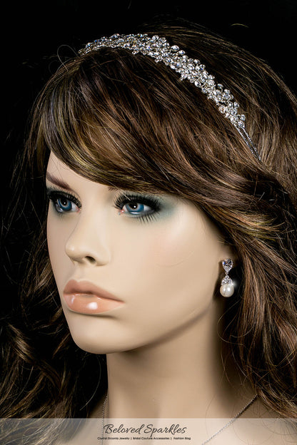 Krisma Floral Cluster Silver Tiara | Swarovski Crystal - Beloved Sparkles
 - 6