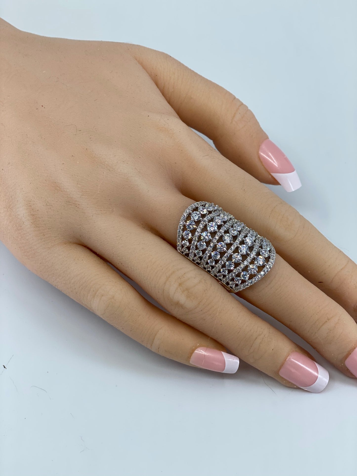 Charlyn Art Deco Cluster Statement Cocktail Ring | 7ct