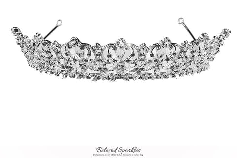 Marissa Vintage Art Deco Silver Tiara | Swarovski Crystal - Beloved Sparkles
 - 6