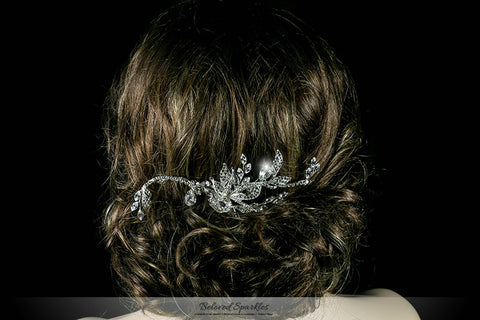 Trina Flower Twine Hair Comb | Swarovski Crystal - Beloved Sparkles
 - 6