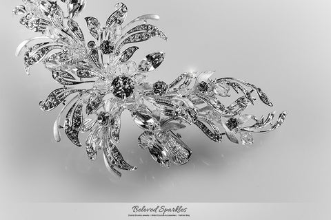Loreta Romantic Cluster Hair Comb | Swarovski Crystal - Beloved Sparkles
 - 7