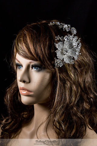 Adele Vintage Flower Statement Hair Comb | Swarovski Crystal - Beloved Sparkles
 - 5