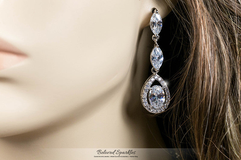 Amadela Vintage Teardrop Necklace Set | 80 Carat | Cubic Zirconia - Beloved Sparkles
