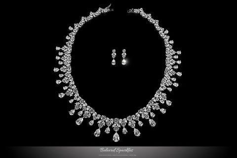 Drina Vintage Luxury Necklace Set | 80 Carat | Cubic Zirconia| - Beloved Sparkles