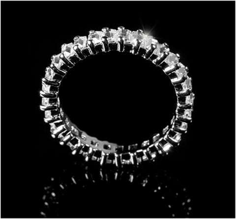 Nina Baguette Eternity Stackable Ring | 3ct