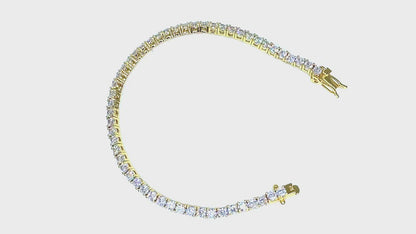 Cassidy 3mm Clear Round Tennis Bracelet – 7in | 10ct