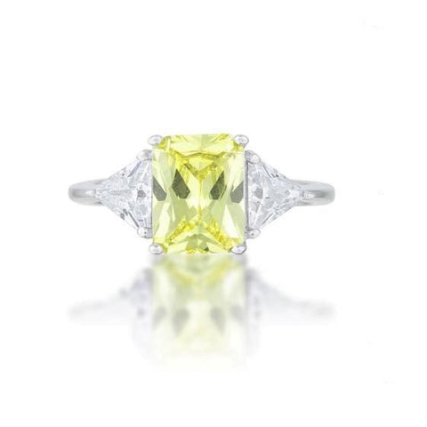 Gretchen 3ct Peridot Radiant CZ Cocktail Ring | 4.5ct