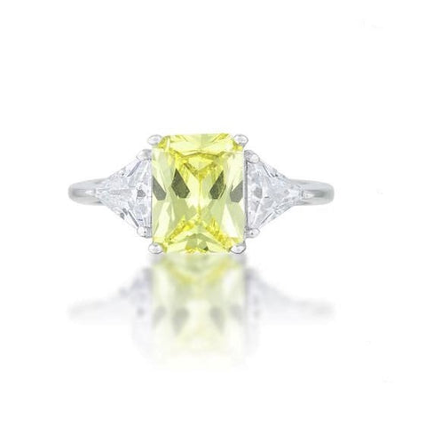 Gretchen 3ct Peridot Radiant CZ Cocktail Ring | 4.5ct