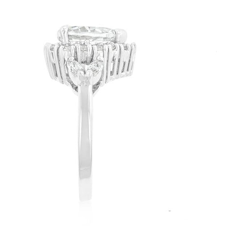 Elise 3.5ct Heart Halo Engagement Ring | 5ct