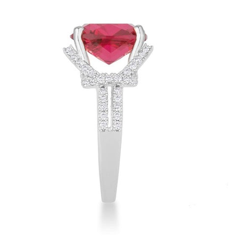 Charlene Ruby Silver Statement Ring | 9ct