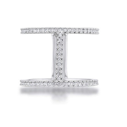Christina CZ Contemporary Wide Band Ring | .3ct