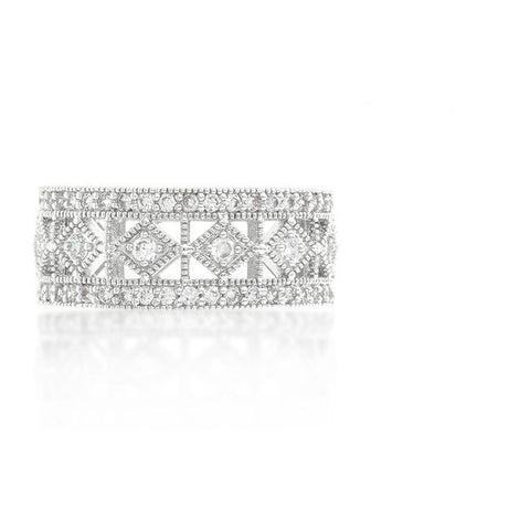 Clio Art Deco Wide Band Eternity Ring | 2.5ct