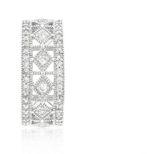 Clio Art Deco Wide Band Eternity Ring | 2.5ct