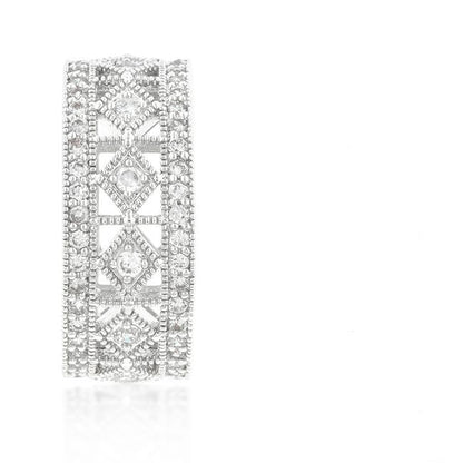Clio Art Deco Wide Band Eternity Ring | 2.5ct