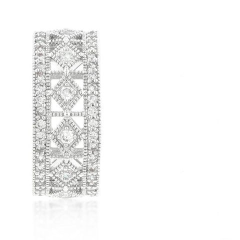 Clio Art Deco Wide Band Eternity Ring | 2.5ct