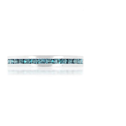 Gail Aqua Blue Eternity Stackable Wedding Ring | 1ct