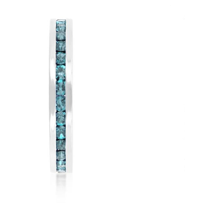 Gail Aqua Blue Eternity Stackable Wedding Ring | 1ct