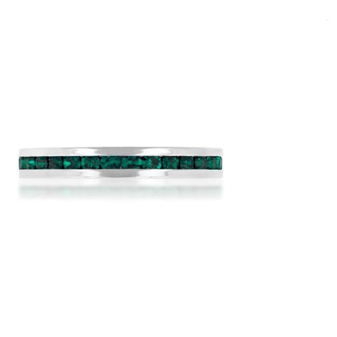 Gail Emerald Green Eternity Stackable Wedding Ring | 1ct